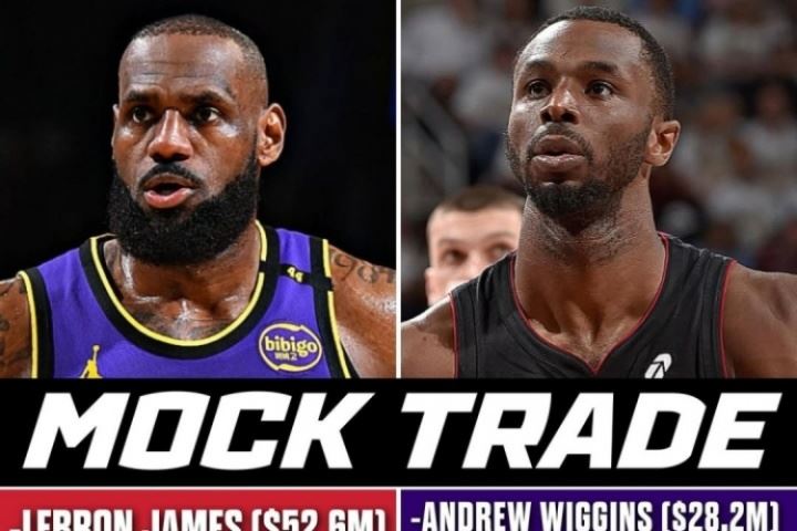 美媒模拟：湖人送出詹姆斯父子+米尔顿得到维金斯+罗齐尔+1首轮