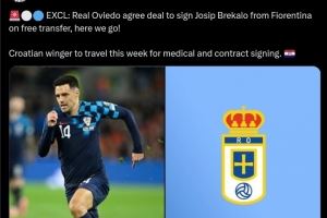罗马诺：皇家奥维耶多将免签佛罗伦萨前锋布雷卡洛，Here we go！