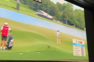 詹姆斯晒在家中玩高尔夫游戏：⛳️巡回赛冠军🏆